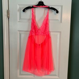 Hot pink Victoria’s Secret lingerie